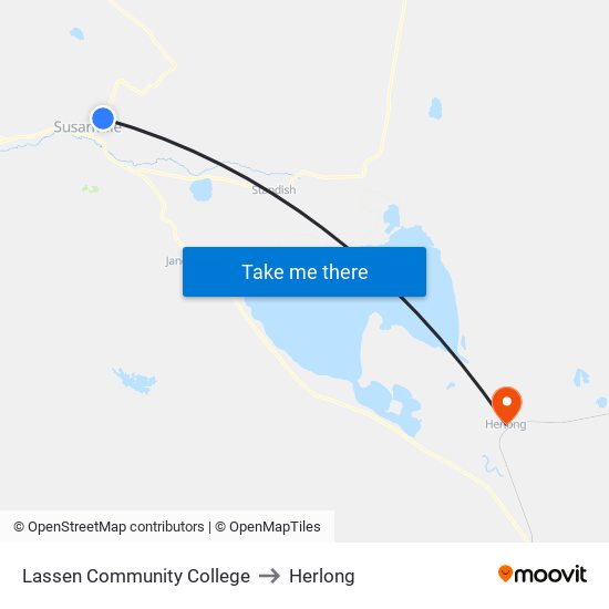 Lassen Community College to Herlong map