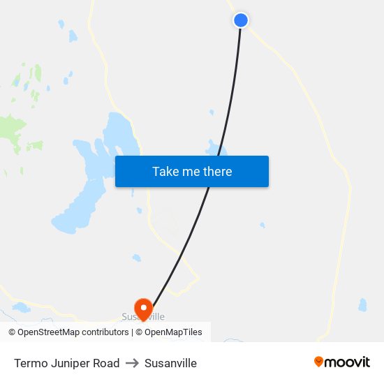 Termo Juniper Road to Susanville map