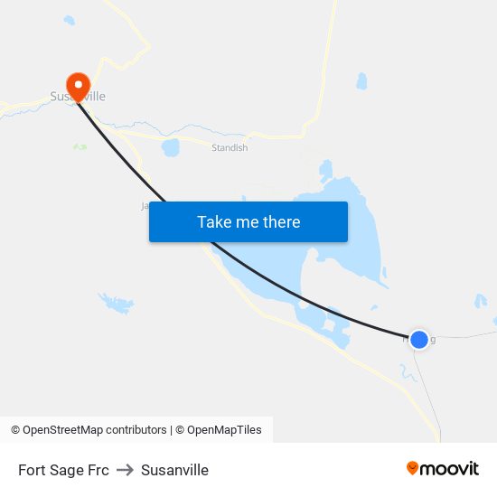 Fort Sage Frc to Susanville map