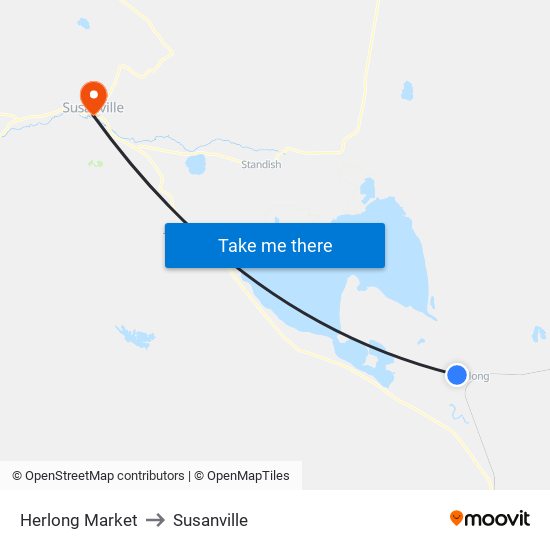 Herlong Market to Susanville map