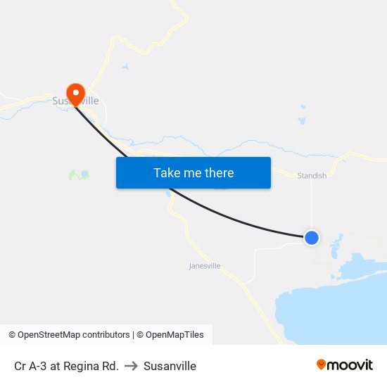 Cr A-3 at Regina Rd. to Susanville map