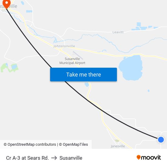 Cr A-3 at Sears Rd. to Susanville map