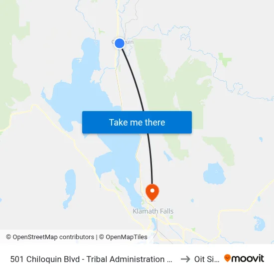 501 Chiloquin Blvd - Tribal Administration Building to Oit Sign map