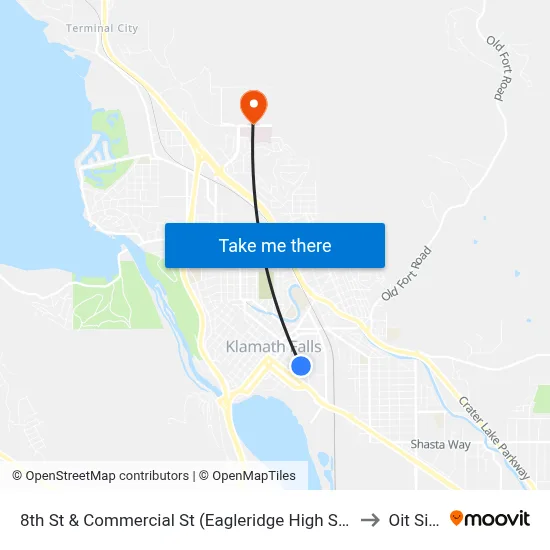 8th St & Commercial St (Eagleridge High School) to Oit Sign map