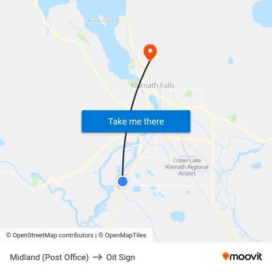 Midland (Post Office) to Oit Sign map