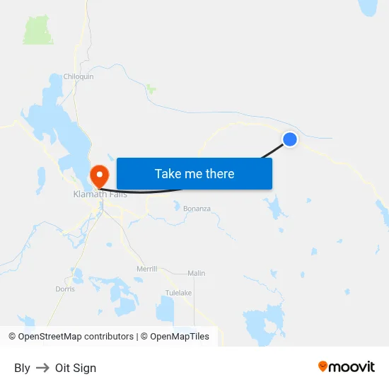 Bly to Oit Sign map