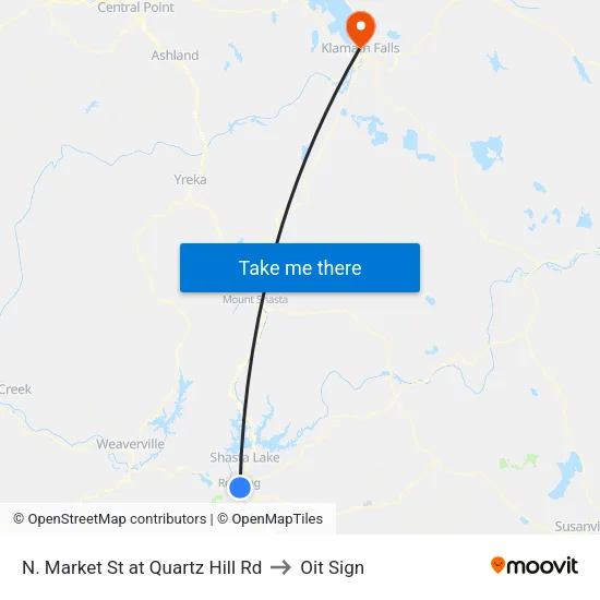 N. Market St at Quartz Hill Rd to Oit Sign map