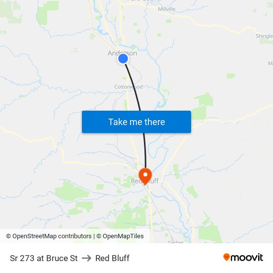 Sr 273 at Bruce St to Red Bluff map