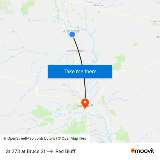 Sr 273 at Bruce St to Red Bluff map