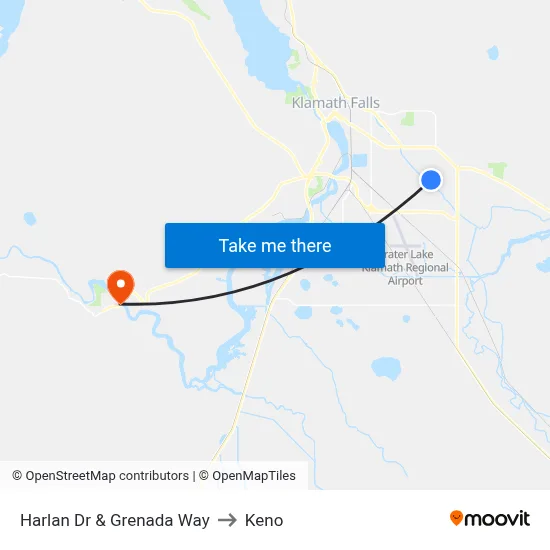 Harlan Dr & Grenada Way to Keno map