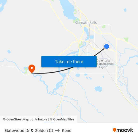 Gatewood Dr & Golden Ct to Keno map