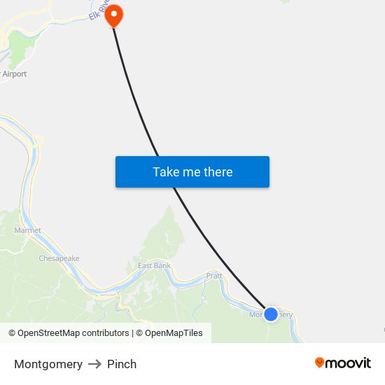 Montgomery to Pinch map