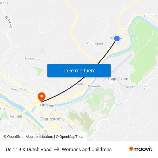 Us 119 & Dutch Road to Womans and Childrens map