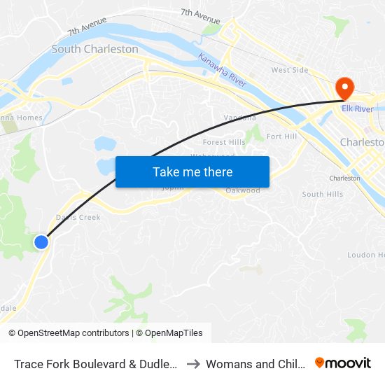 Trace Fork Boulevard & Dudley Farms to Womans and Childrens map