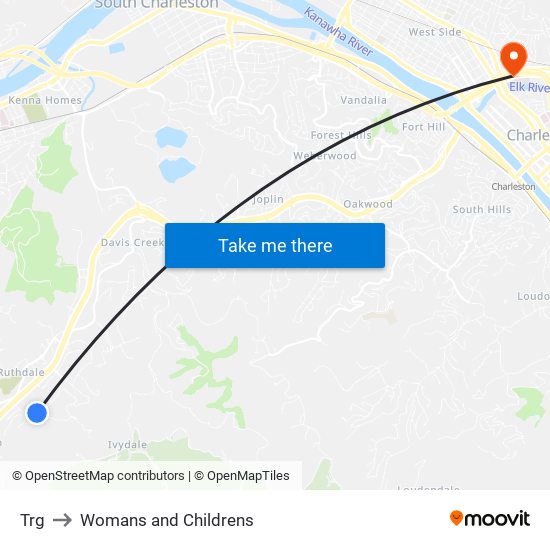 Trg to Womans and Childrens map