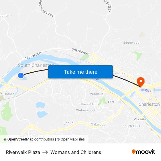 Riverwalk Plaza to Womans and Childrens map