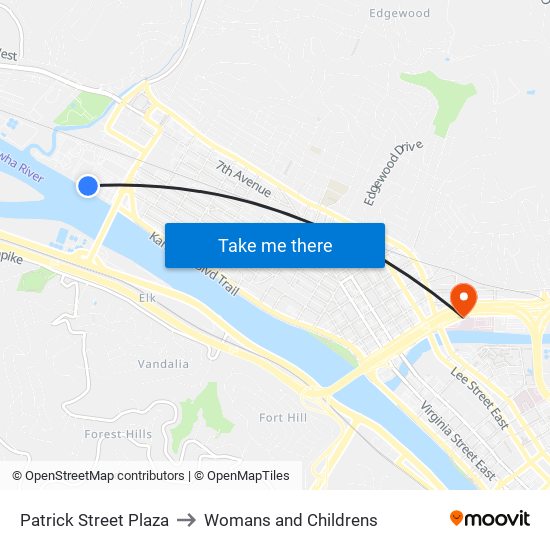 Patrick Street Plaza to Womans and Childrens map