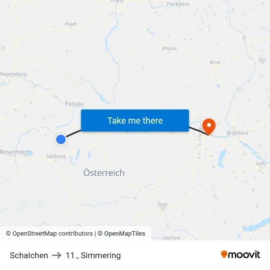 Schalchen to 11., Simmering map