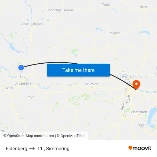 Eidenberg to 11., Simmering map
