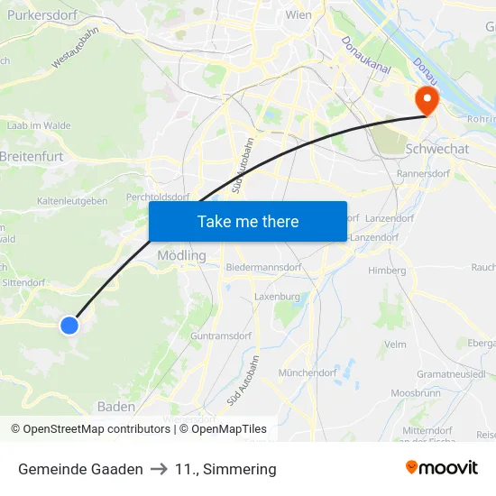 Gemeinde Gaaden to 11., Simmering map