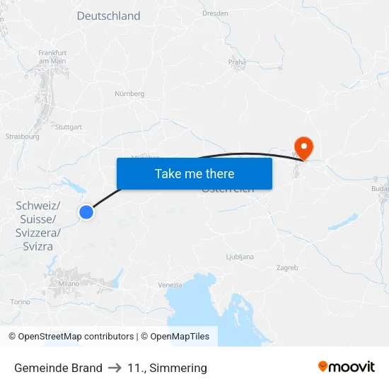 Gemeinde Brand to 11., Simmering map