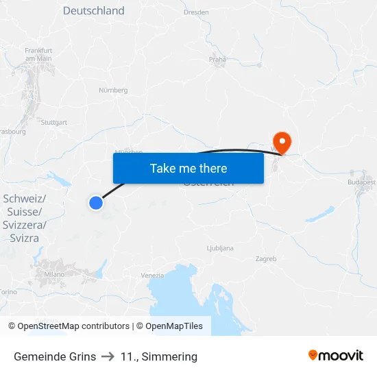 Gemeinde Grins to 11., Simmering map