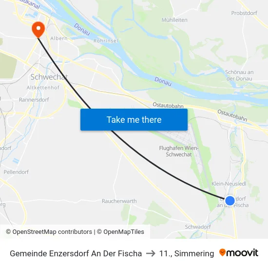 Gemeinde Enzersdorf An Der Fischa to 11., Simmering map