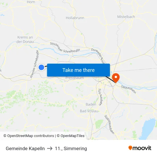 Gemeinde Kapelln to 11., Simmering map
