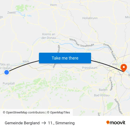 Gemeinde Bergland to 11., Simmering map