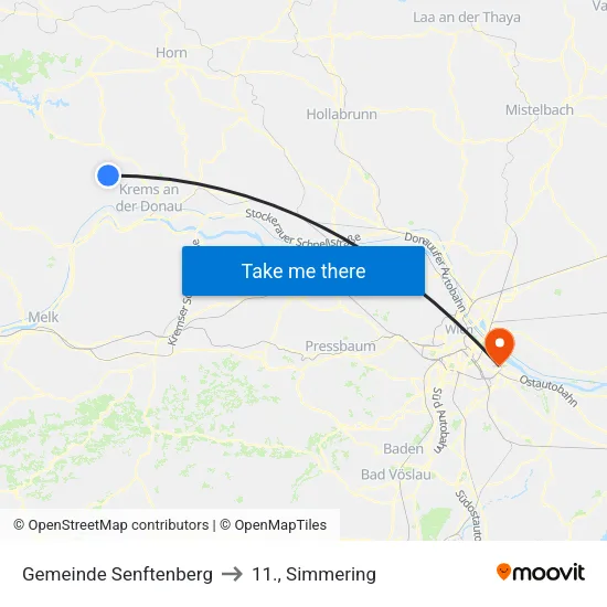 Gemeinde Senftenberg to 11., Simmering map