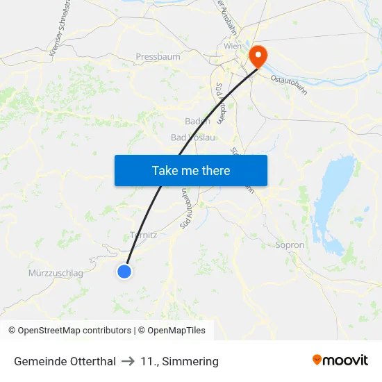 Gemeinde Otterthal to 11., Simmering map