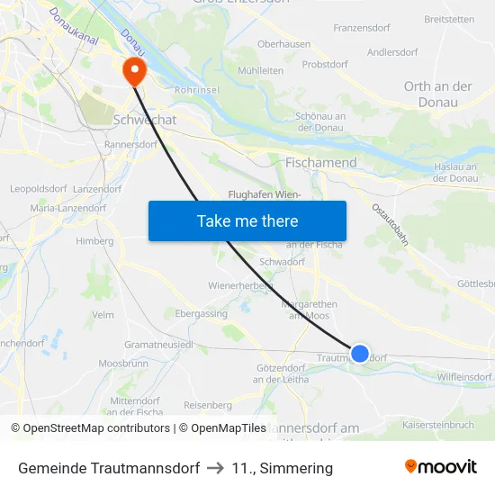 Gemeinde Trautmannsdorf to 11., Simmering map