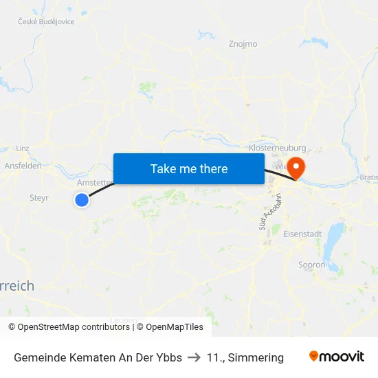 Gemeinde Kematen An Der Ybbs to 11., Simmering map