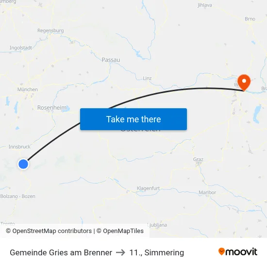 Gemeinde Gries am Brenner to 11., Simmering map