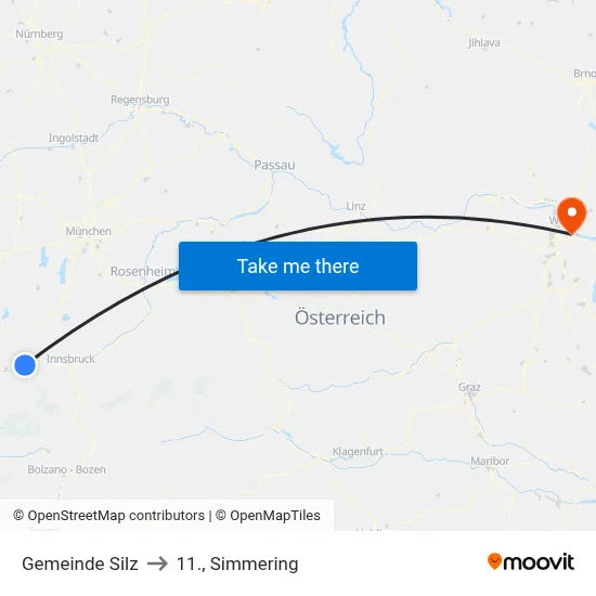 Gemeinde Silz to 11., Simmering map