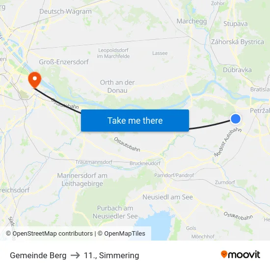 Gemeinde Berg to 11., Simmering map
