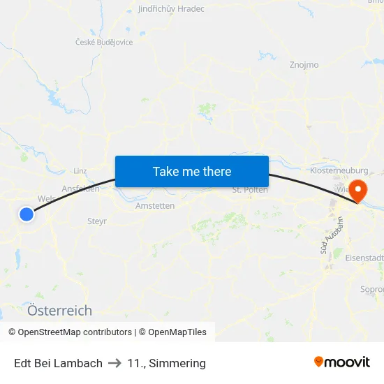Edt Bei Lambach to 11., Simmering map
