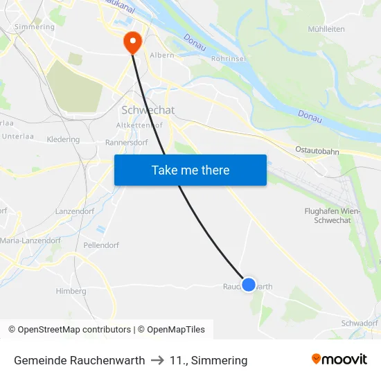 Gemeinde Rauchenwarth to 11., Simmering map