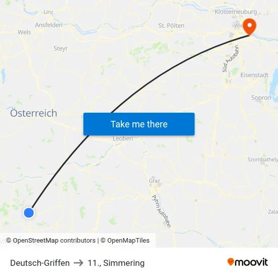 Deutsch-Griffen to 11., Simmering map