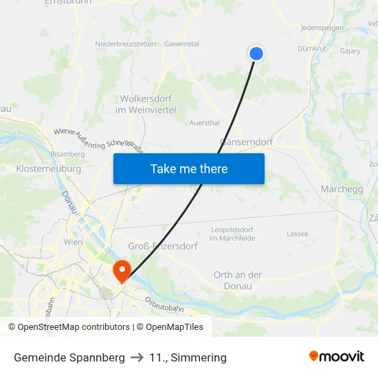 Gemeinde Spannberg to 11., Simmering map