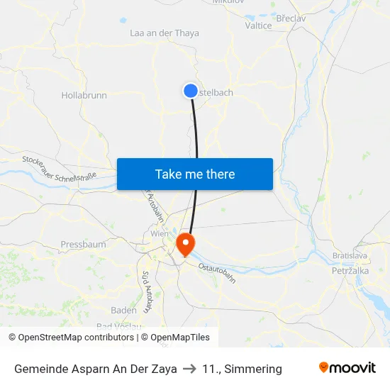 Gemeinde Asparn An Der Zaya to 11., Simmering map