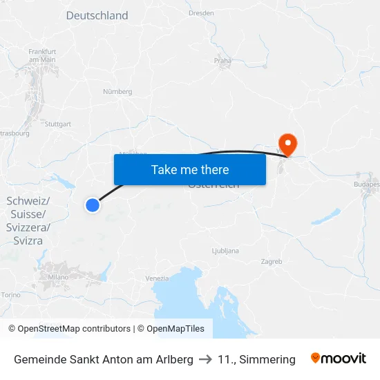 Gemeinde Sankt Anton am Arlberg to 11., Simmering map