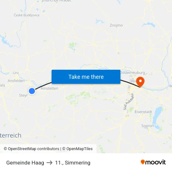 Gemeinde Haag to 11., Simmering map
