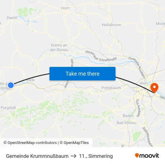 Gemeinde Krummnußbaum to 11., Simmering map