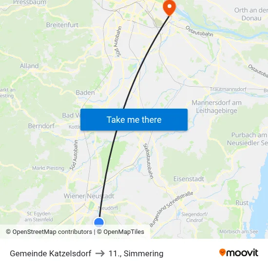 Gemeinde Katzelsdorf to 11., Simmering map