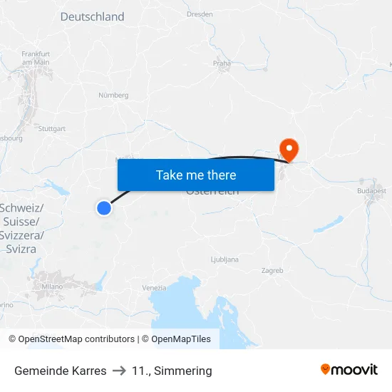 Gemeinde Karres to 11., Simmering map