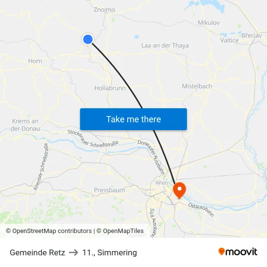 Gemeinde Retz to 11., Simmering map