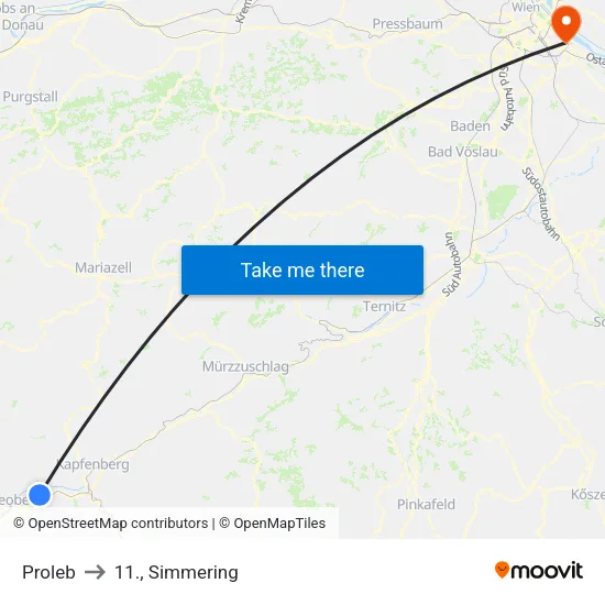 Proleb to 11., Simmering map