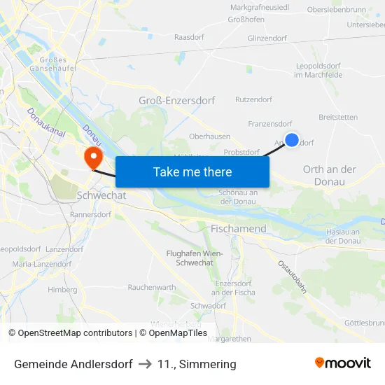 Gemeinde Andlersdorf to 11., Simmering map