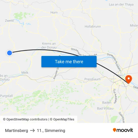Martinsberg to 11., Simmering map
